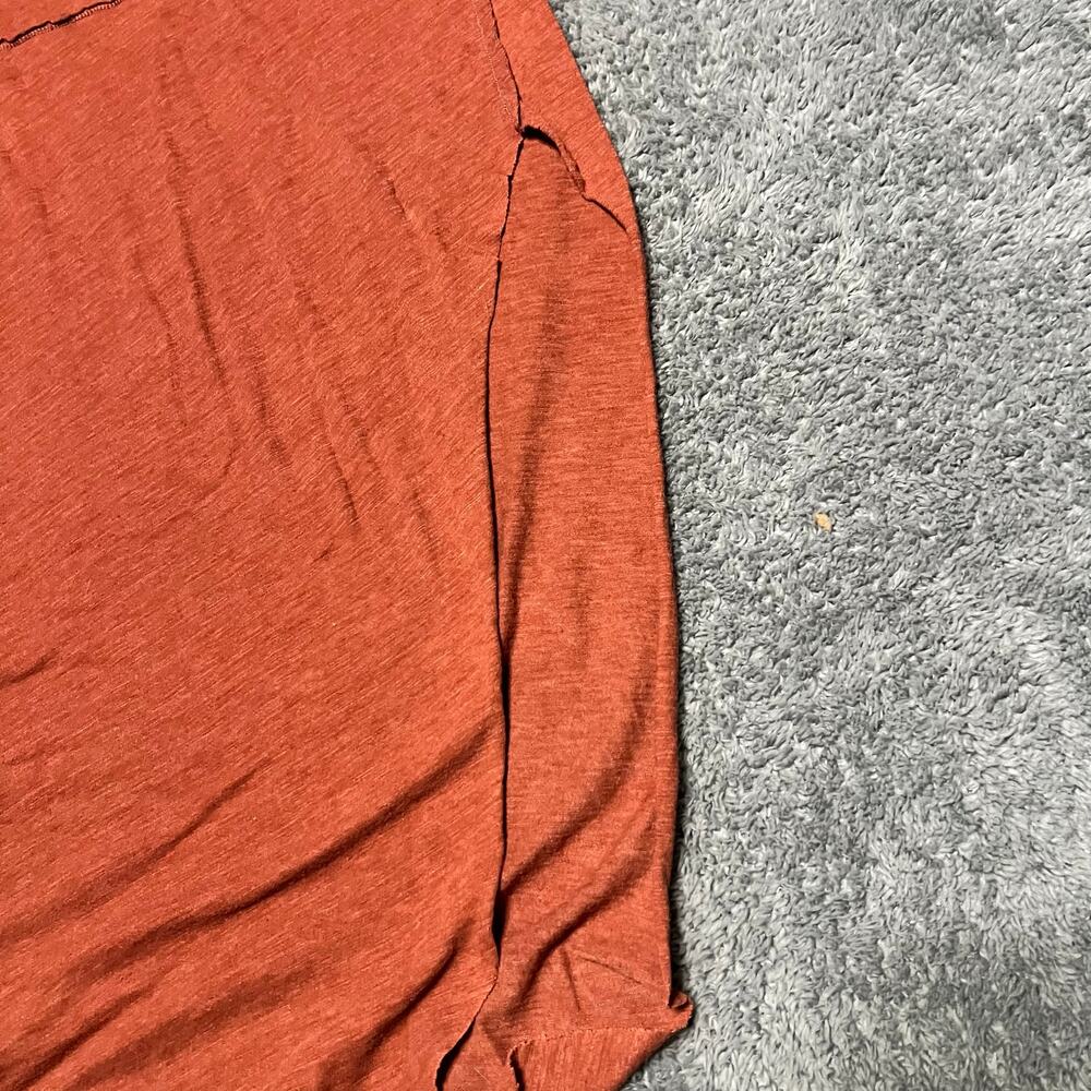 We The Free People Dress Tunic Womens Small Oversized Orange Long Sleeve Shirt - Picture 7 of 9